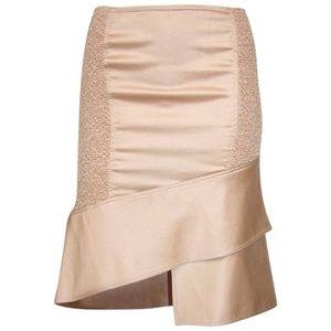 VINTAGE GUCCI BY TOM FORD BLUSH NUDE SILK SKIRT S/S 2004 RUNWAY COLLECTION